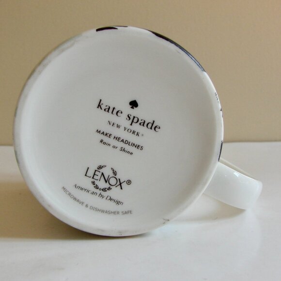 Kate Spade New York Lenox Coffee Tea Mug Make Headlines Rain or Shine Collect - Picture 6 of 7